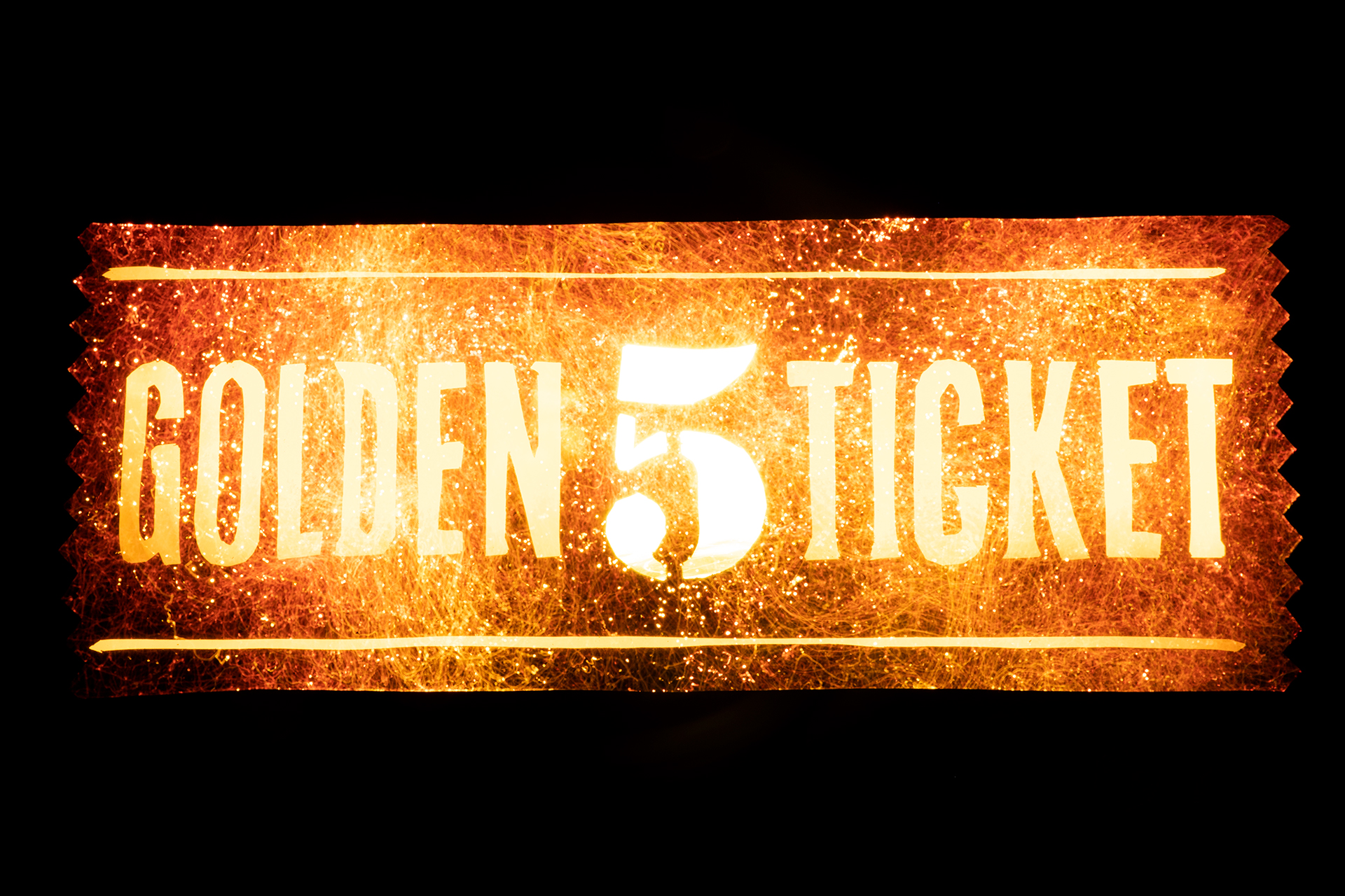 Light Painted Golden Ticket 05