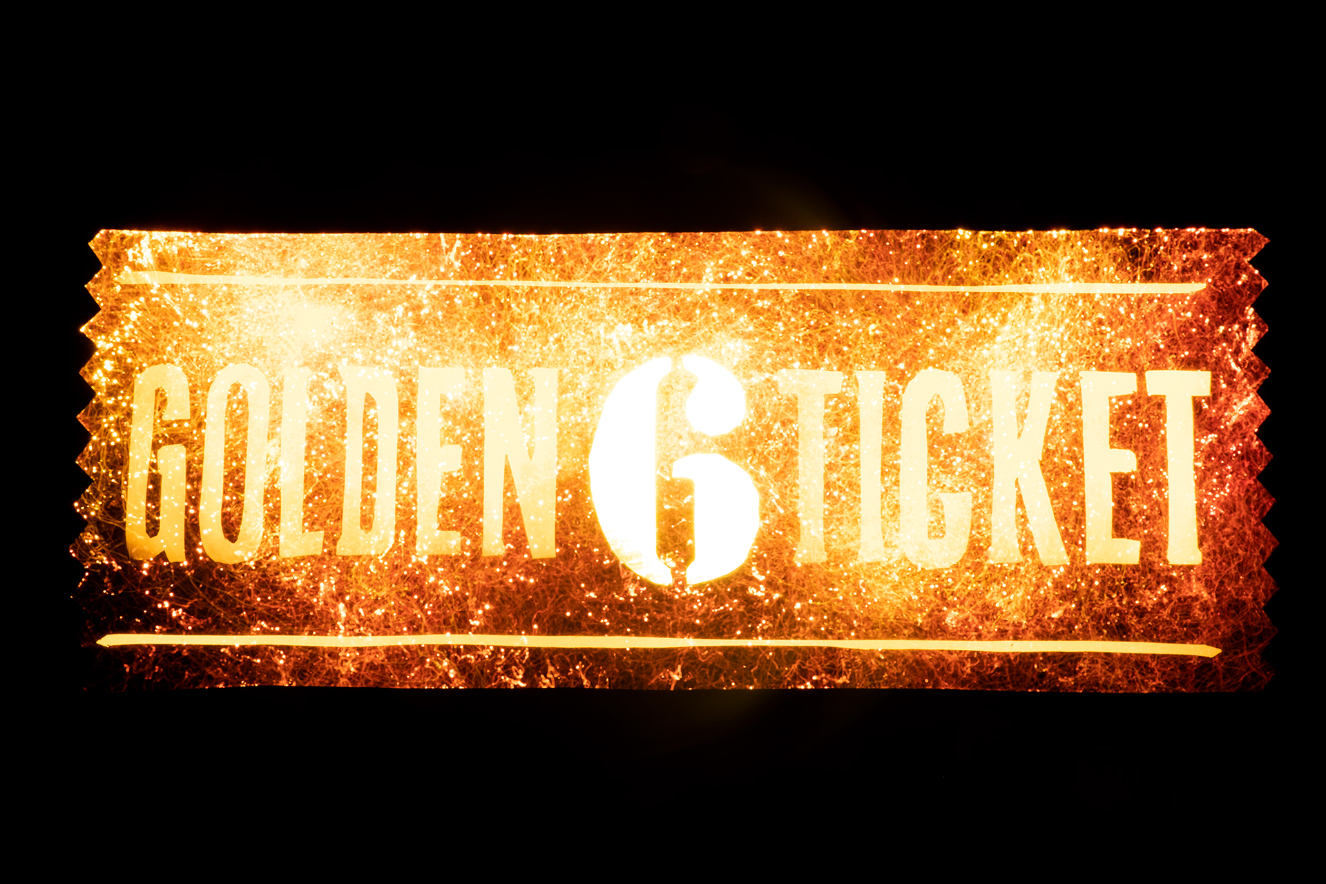 Light Painted Golden Ticket 06